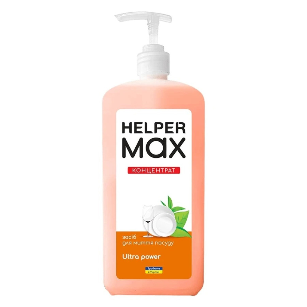 Средство для мытья посуды Helper Max Ultra Power с дозатором 1 л (10 шт/ящ)