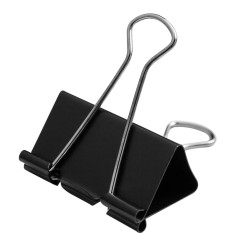 Биндер (зажим) черный 25 мм 1 шт (12 шт/уп)