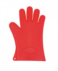 Рукавица пекарская силиконовая красная 27 см